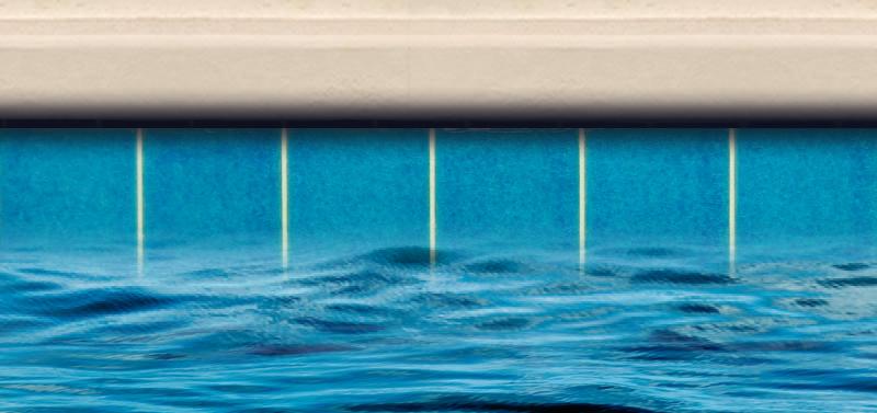 Pool Construction Waterline Tile: Crackle Turquoise