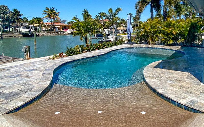 Pool Builders Travertine Tile Upgrade